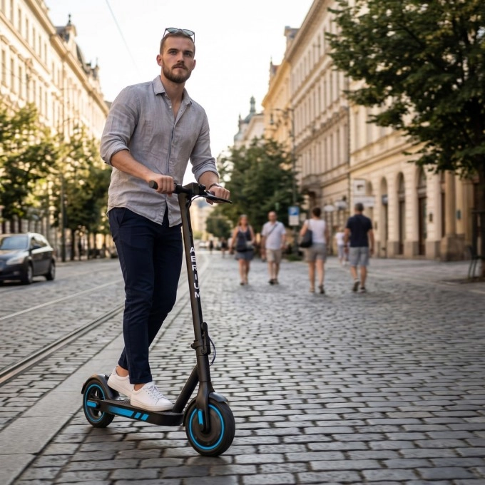 Hulajnoga elektryczna AERIUM MaxRide T500 niebieska Hulajnoga elektryczna AERIUM MaxRide T500 niebieska